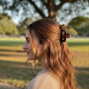 Elegant Brown Small Claw Hair Clip (New)